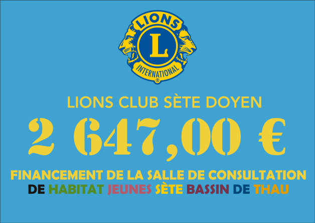 Le Lions Club Sète Doyen finance l&rsquo;équipement de la salle de soins d&rsquo;Habitat Jeunes